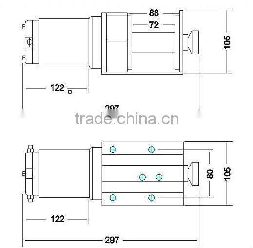 12V 2000lb ATV Electric Winch with 4mmx15m wire rope