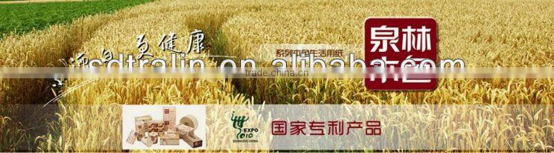 Unbleached toilet tissue paper roll