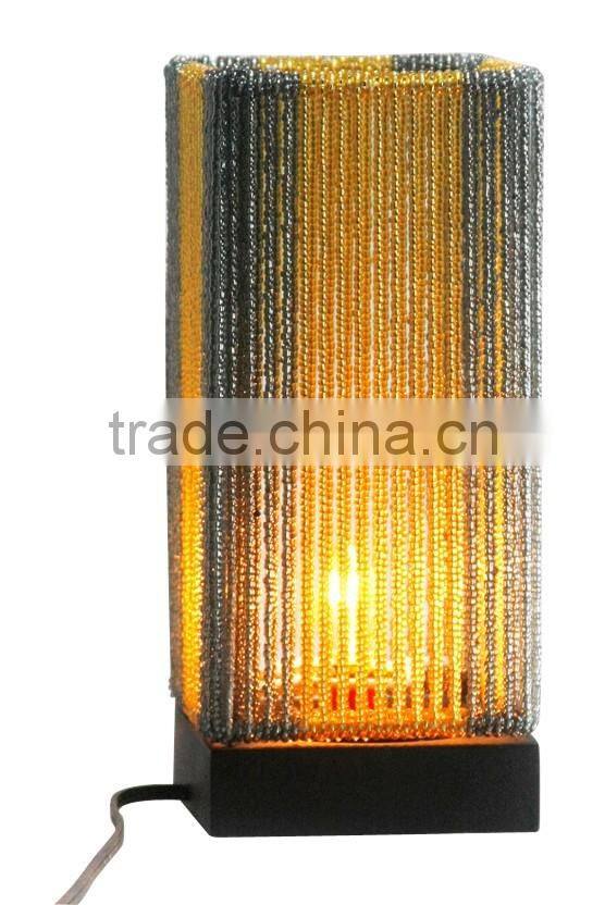 Bead twisted lamp, bamboo lamp included electric wire, socket and light bulb
