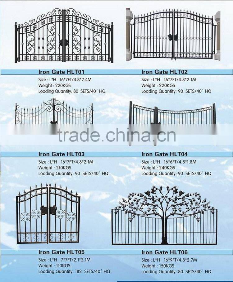2015 new wrought iron grill gate design