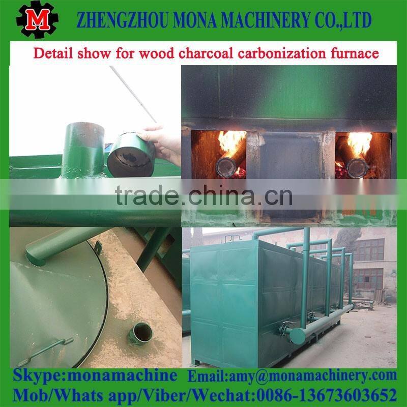 No smoking Continuously Wood Sawdust Log Bamboo Coconut Shell Charcoal Making Carbonization Stove Furnace Machine Price
