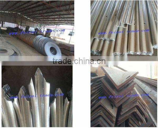 Hot dipped galvanized palisade fence and top razor wire for Towers and Masts