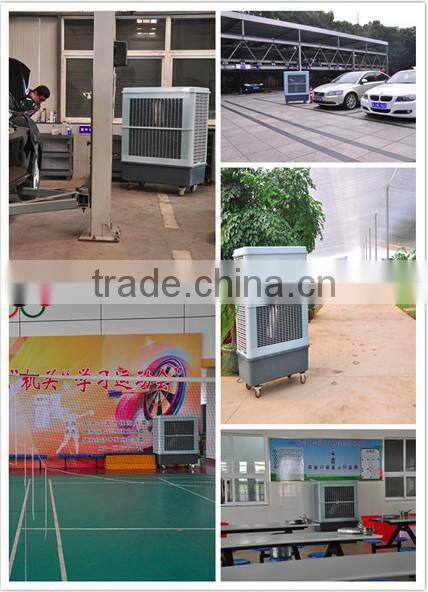 Portable evaporative outdoor water air conditioner/mobile air cooler