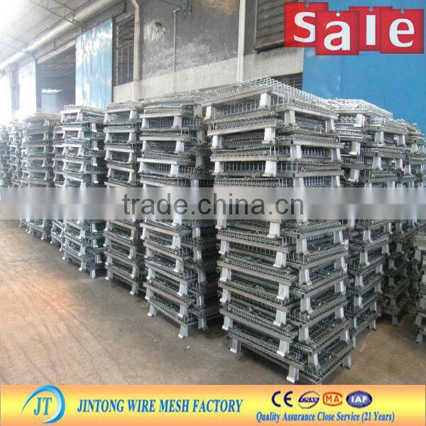 widely used warehouse wire pallet box cage wire containers from JINGTONG factory