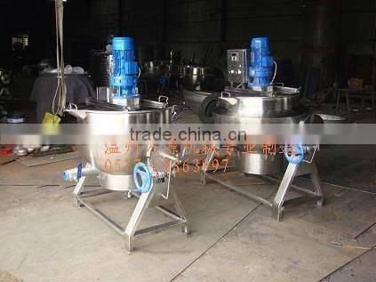 LPG heating jacketed kettle with surface scraper agitator