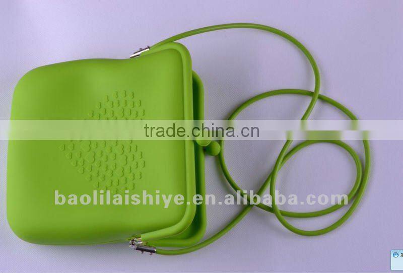 fashion girls silicone shoulder bag