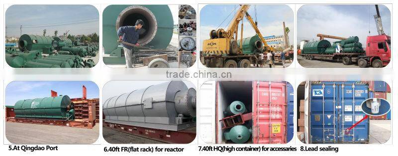 CE ISO cerificated continuous waste tyre pyrolysis plant/waste tyre recycling plant