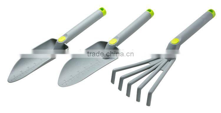 Large size plastic 3pcs garden tool set plastic toy tool set