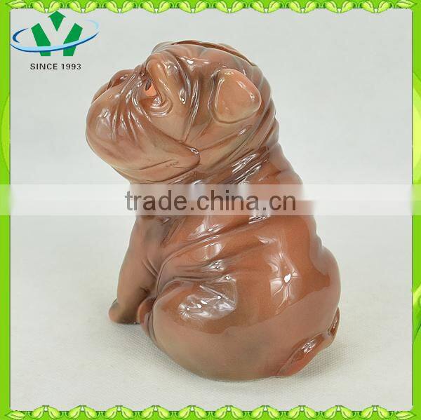 Hot sale ceramic shar pei dog saving bank
