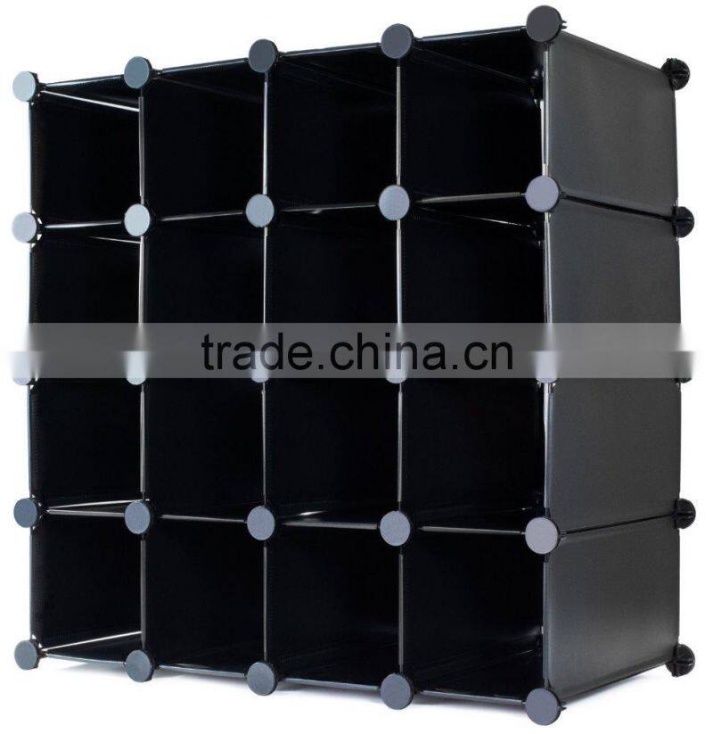 PP Shelf storage with doors shoe rack organizer shelving system plastic white