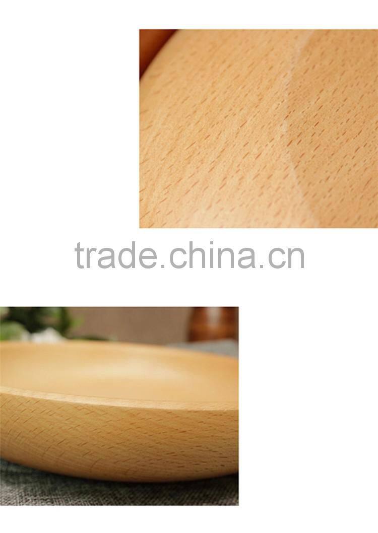 Wooden Tableware Supply, Solid Wood Dried Fruit Plate, Round Wooden Plate