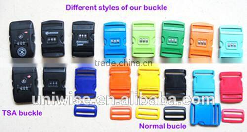 cheap high quality & luggage belt with lock buckle