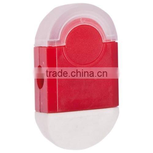 Plastic kids pencil sharpener with easer