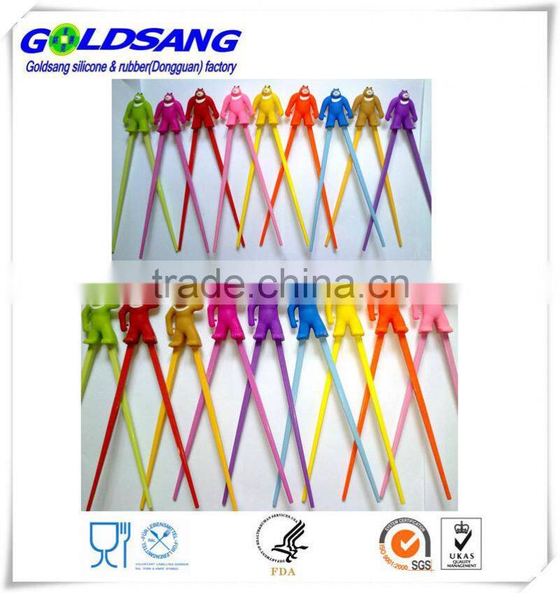 Colorful Various shape silicone chopstick helper/Children's favourite silicone chopstick head
