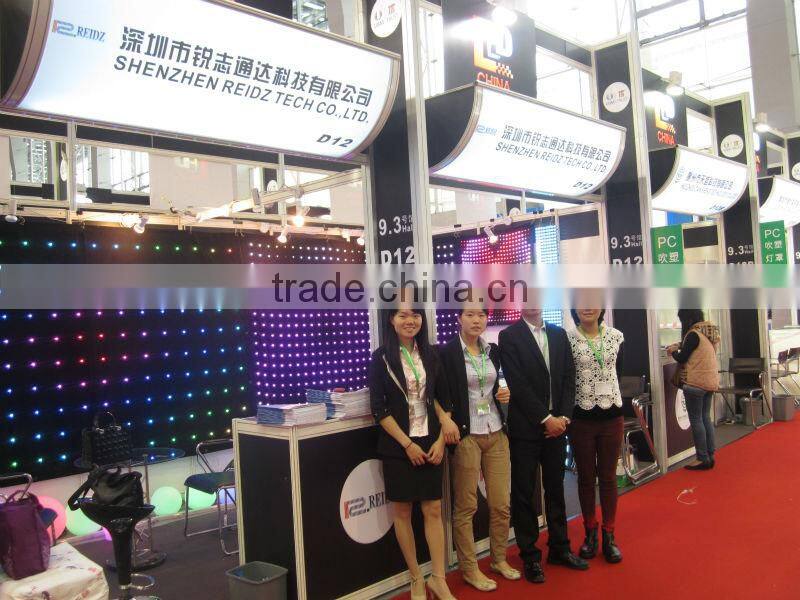 2015 New Hot sale full color transparent flexible curtain led display / programmable led curtain display