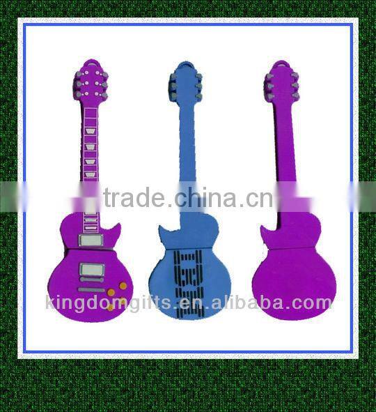 Hot Sale Guitar Design Silicone USB Keychain