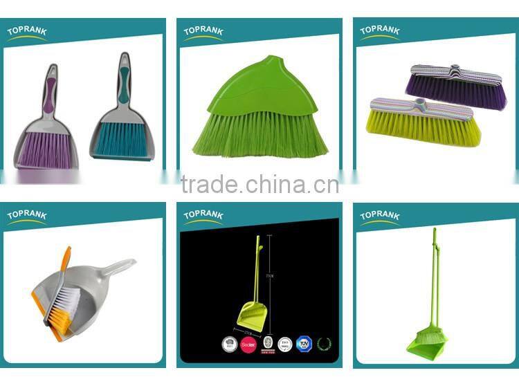 Toprank Household Cleaning Plastic Broom Dustpan Cleaning Set Plastic Broom Bristle With Soft Brush