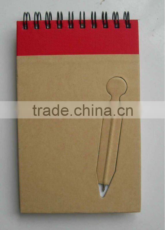 eco friendly notebook with ballpen