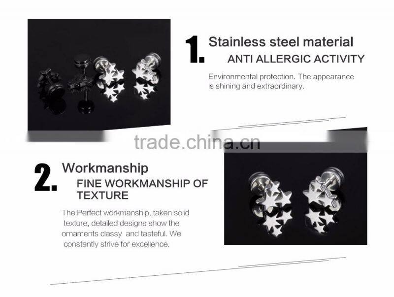 High quality stainless steel ear cuff earring , stainless steel earring for men