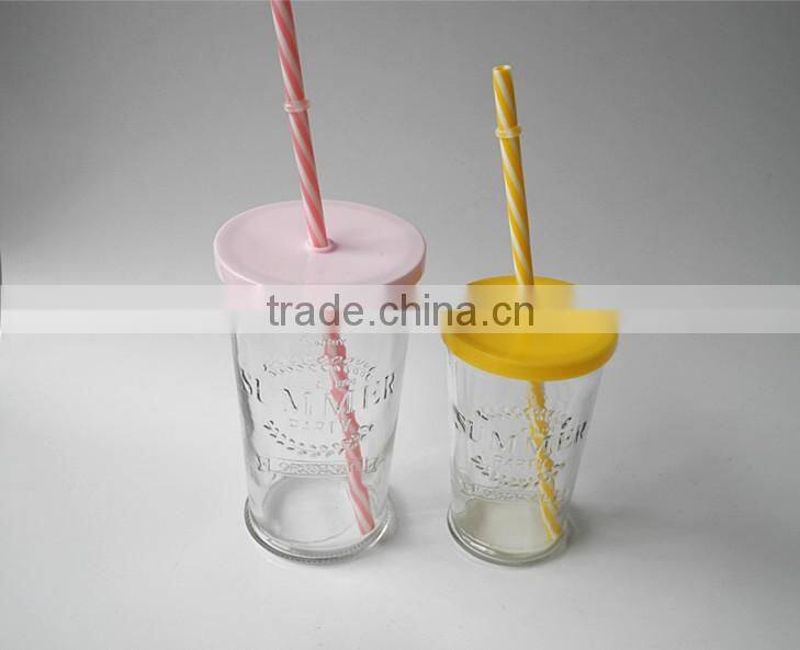taper drink use milk glass cup for ejuice with lid and tube