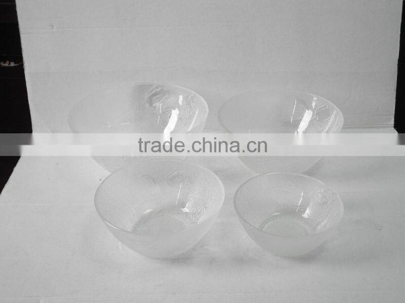 food use glass frosted bowl set