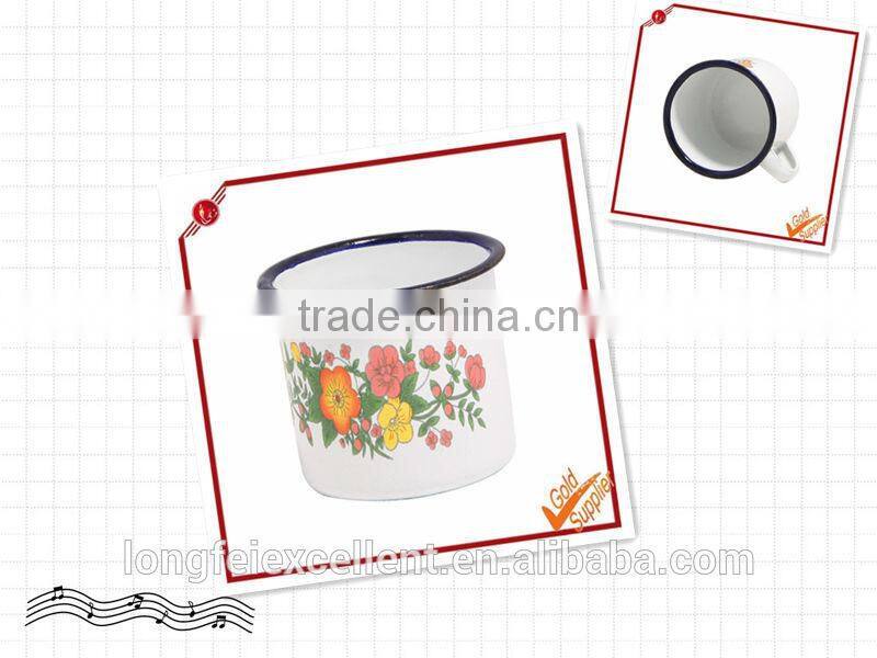 Durable and safe wholesale direct from China Yiwu customized logo printing enamel mug