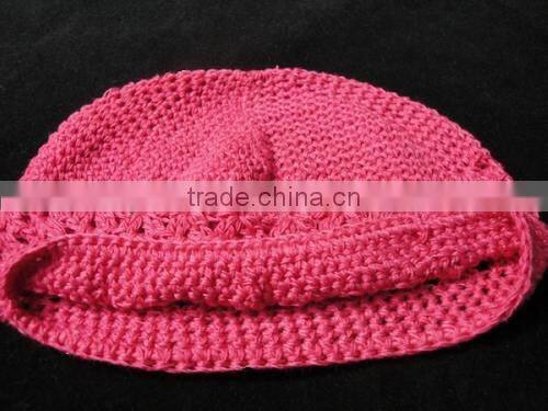 Hand crochet baby hat