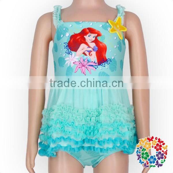 Hot Sale Pretty Cute Young Girls Bikini One Piece Swimsuit Kids Swimwear
