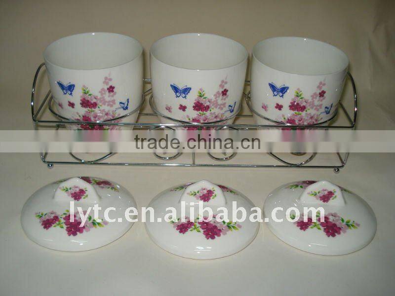 round ceramic spice jar