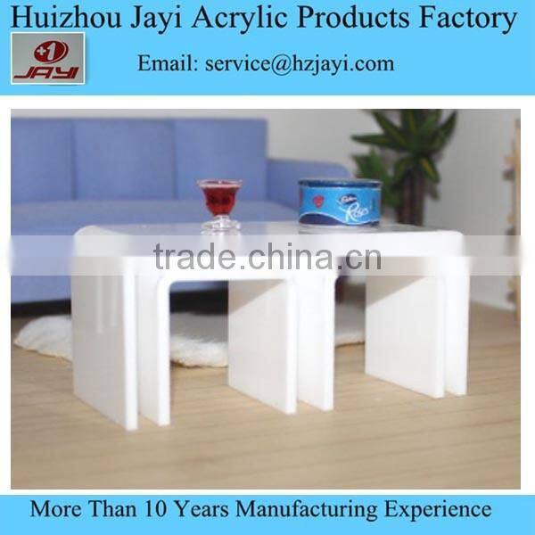 Custom clear acrylic lucite nesting tables for sale