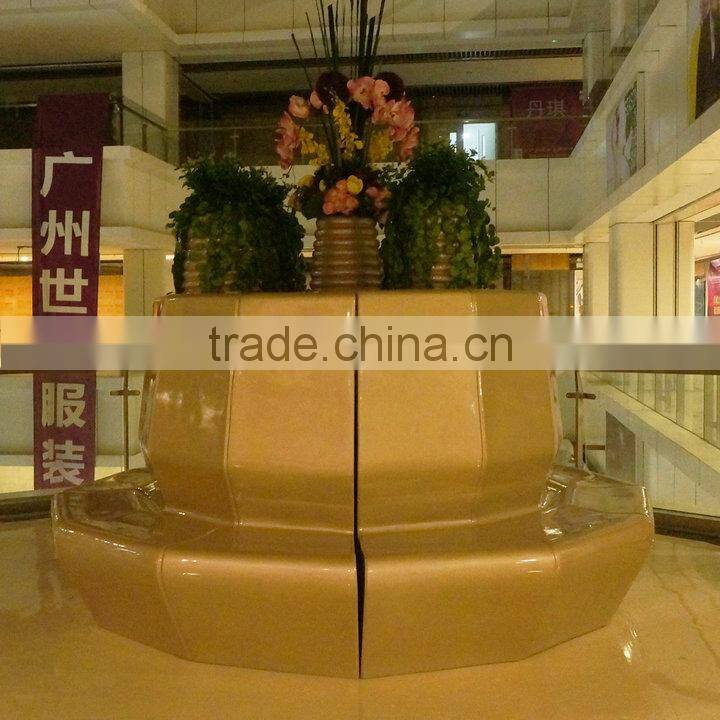 Big fiberglass round chair for mall