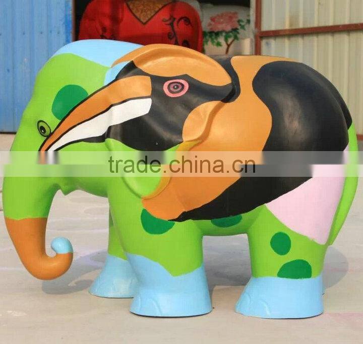 FRP display elephant sculpture