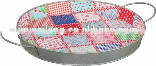 metal storage basket for fruit with iron handle