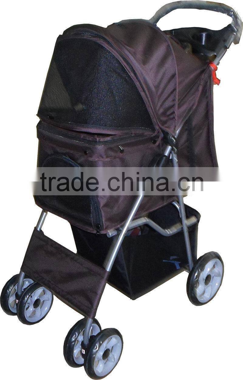Foldable pet stroller. Pet Travel Stroller Pushchair Pram Jogger Buggy Swivel Wheels. H0116