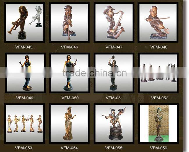 high quality music monkeys on bench statues