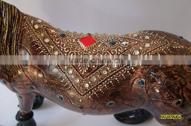 Decorative poly resin horse statue