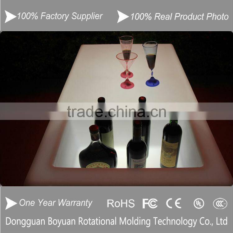 Led home bar furniture/ outdoor ice cooler table/led wine table