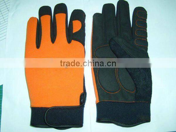 Reflective Leather Safety Police Gloves ZMR665