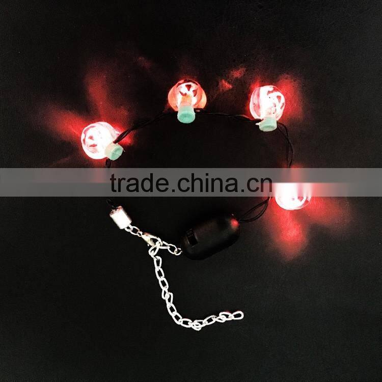 Halloween cheap pumpkin beads lighting led bracelet