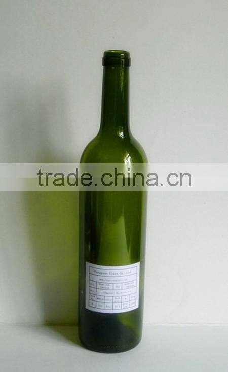 750ml green glass wine bottles wholesale