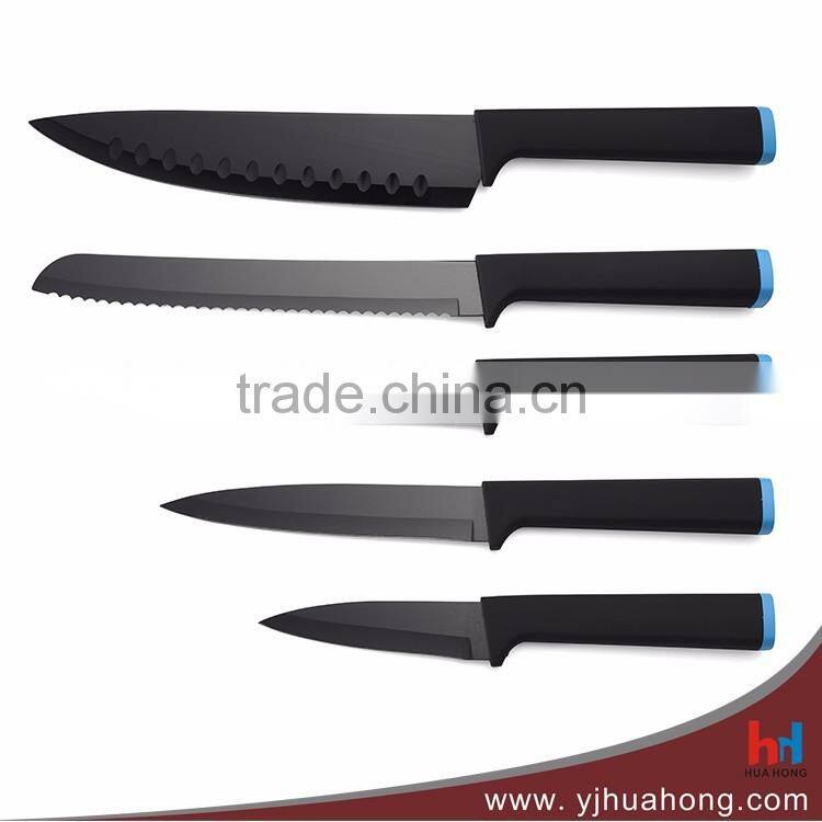 5Pcs Eco-Friendly Non-stick Coating Knives Set With Soft Handle ( HF-102)