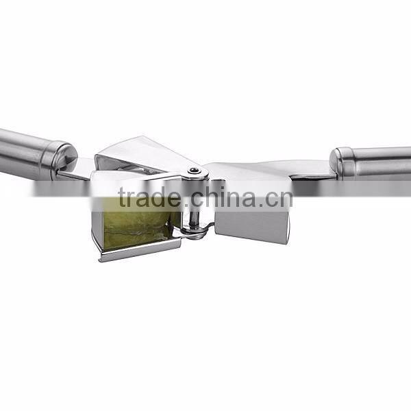 The Finest Quality Stainless Steel Garlic Press Mincer Peeler Brush Crusher Set