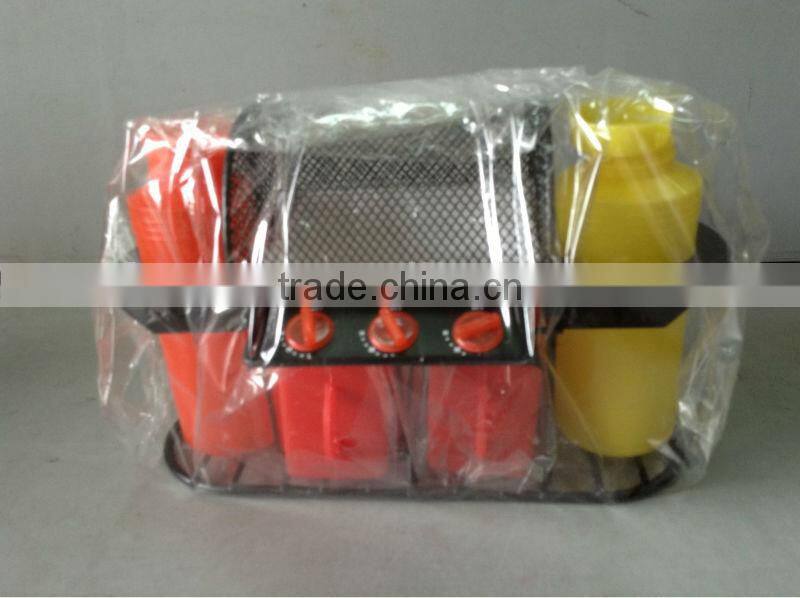 6pcs grill chicken plastic BBQ condiment set