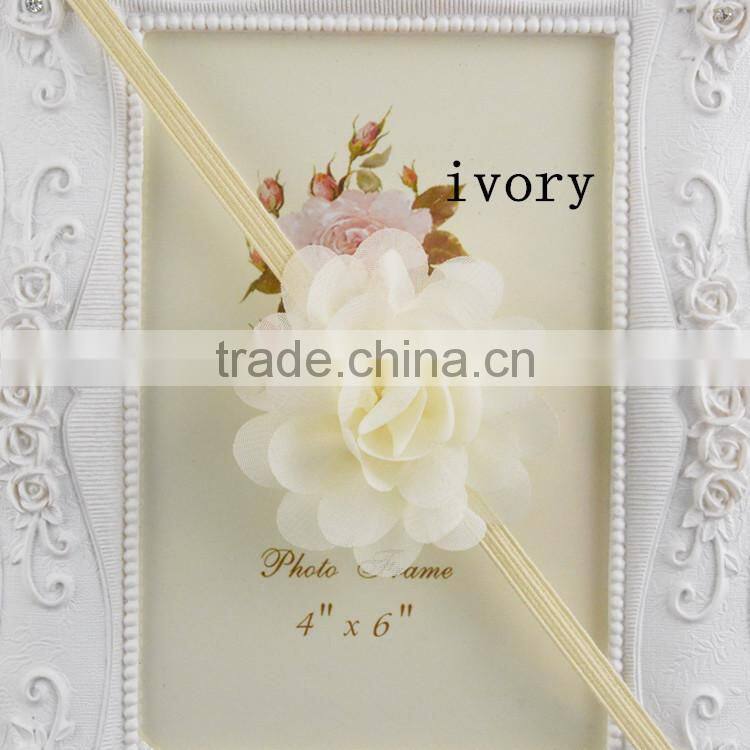 2015 Girl's Head Accessories Turban Headband Baby Flower Elastic Hairband Daisy Flower Lace Headband For Kids