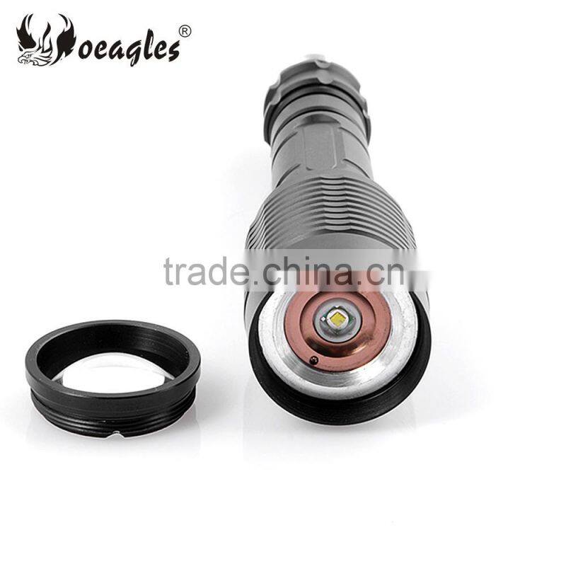 Oeagles XML T6 LED 1800 lumens Zoomable White Light LED Bicycle Flashlight Torch set