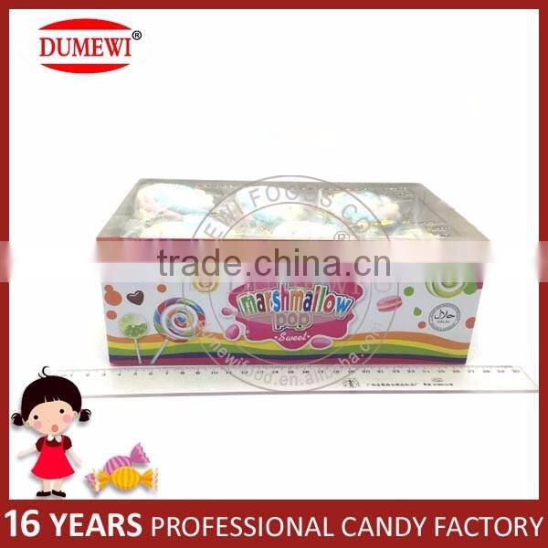 Colorful Fruity Twist Marshmallow Lollipop Candy