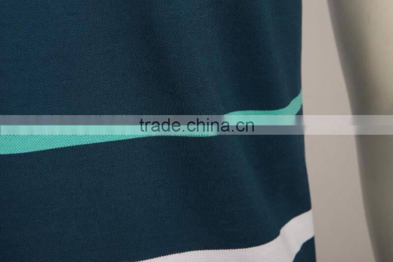 Mens polo collar striped t shirt