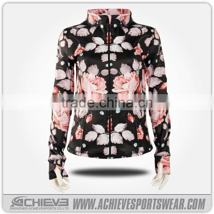 2016 custom yoga wear apparel wholesale yoga jacket