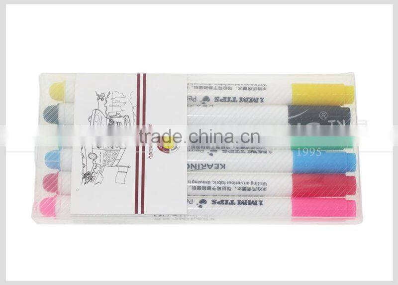 Kearing Brand Magic T shirt markers for DIY drawing design 6pcs/box permanent non washable ink #FM110
