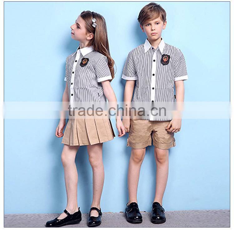 Wholesale Classic Design School Shirt And Khaki Skirt And Short Pants